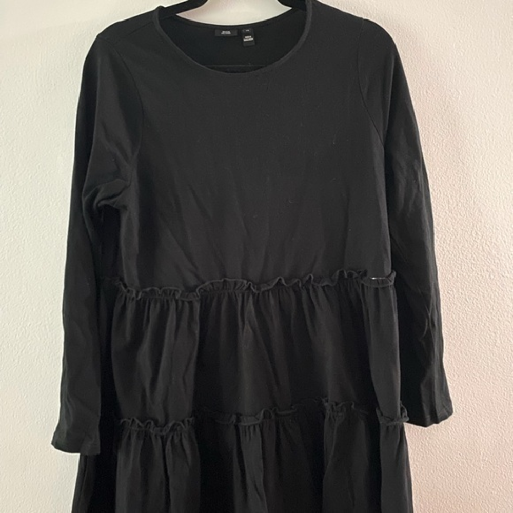 Shein | Black Ruffle Dress‎ Cotton
